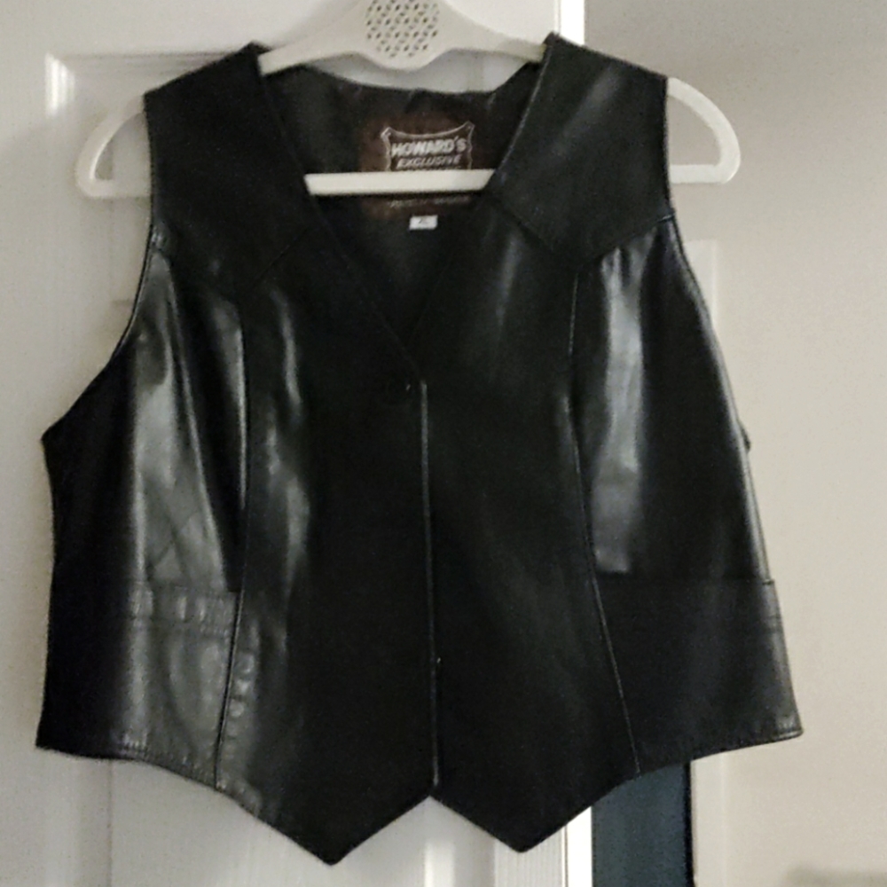 Women's leather vest